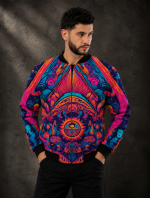 20ff465d-ae32-4dd3-95db-2f1d2e1246df Mushroom Trip Unisex AOP Bomber Jacket