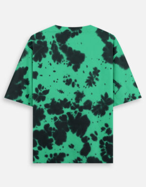Green & Black Unisex Tie Dye Oversized T-Shirt