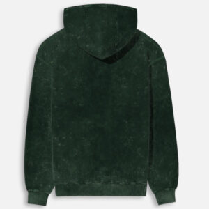Acid Washed Bottle Green Unisex Hoodie