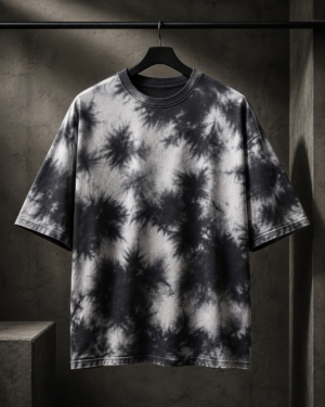 Black & white Unisex Tie Dye Oversized T-Shirt