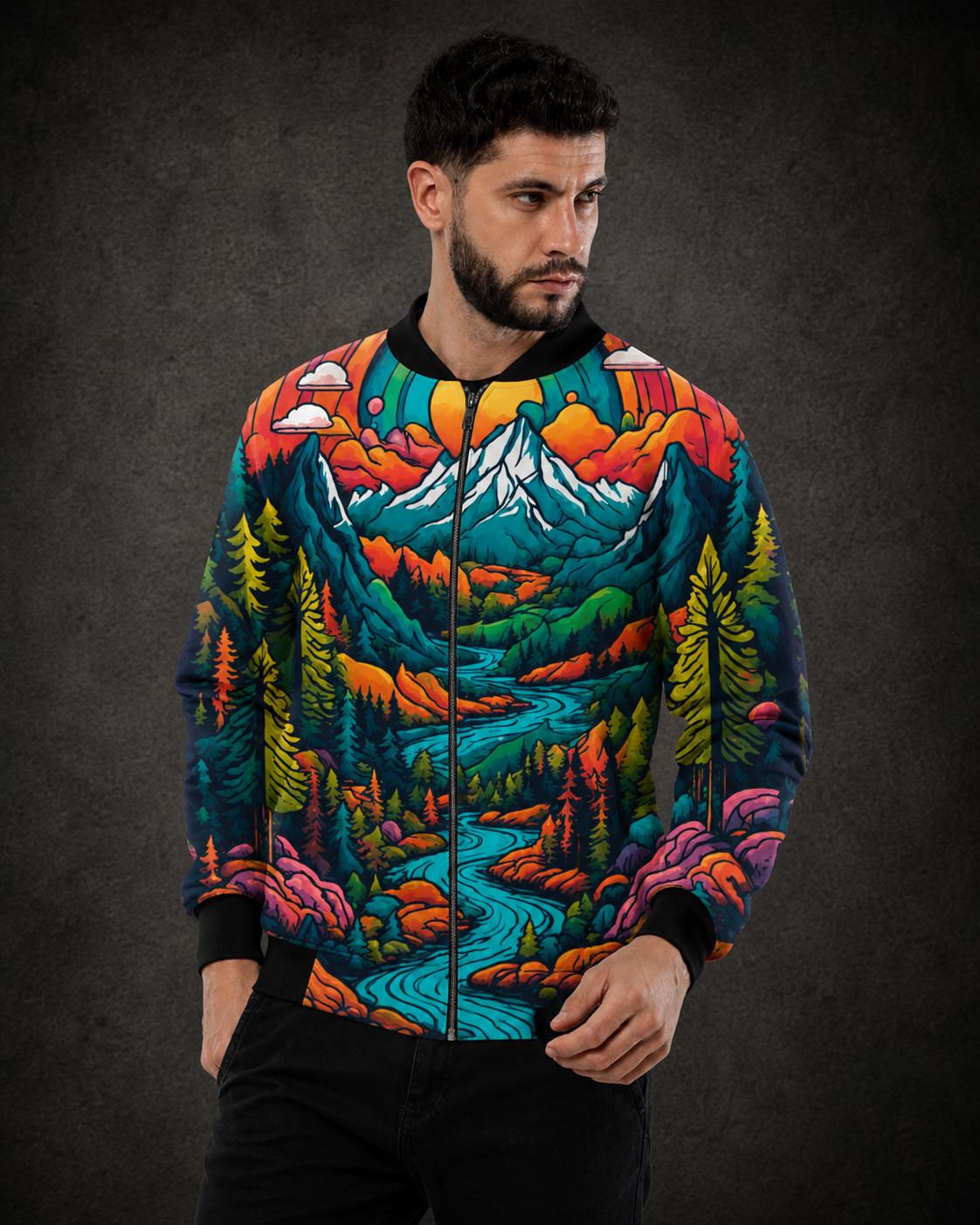 Mystic Valley Unisex AOP Bomber Jacket